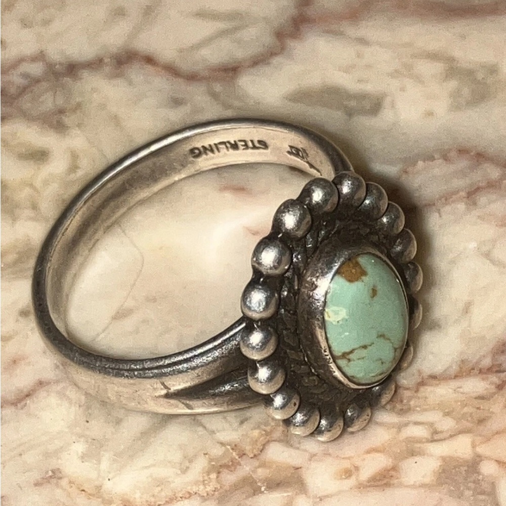 Vintage Bell Trading Post Sterling Silver Turquoise Ring Southwestern Sz 6.5
